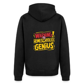 Homeschool Mom Dad Family Life Community Journey - Unisex Premium Organic Zip Hoodie - black - Back - Nico (187cm)