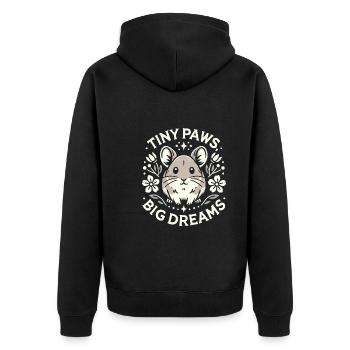 Design américain Pika Lover pour Pika - Veste à capuche bio Premium Unisexe - noir - Dos - Nico (187cm)