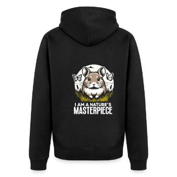 Design américain Pika Lover pour Pika - Veste à capuche bio Premium Unisexe - noir - Dos - Nico (187cm)