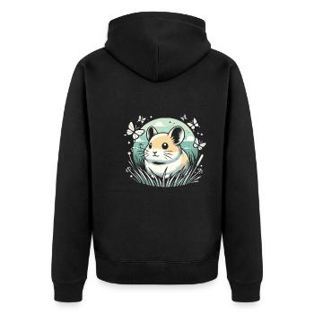 Design américain Pika Lover pour Pika - Veste à capuche bio Premium Unisexe - noir - Dos - Nico (187cm)