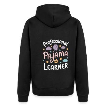 Homeschool Mom Dad Family Life Community Journey - Unisex Premium Organic Zip Hoodie - black - Back - Nico (187cm)