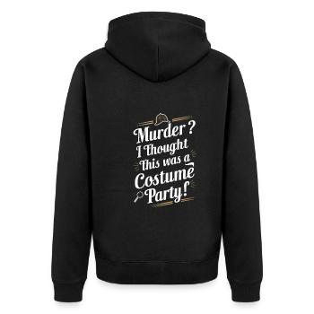 Meurtre Mystère Tenue De Dîner, Fête, Scène De Crime - Veste à capuche bio Premium Unisexe - noir - Dos - Nico (187cm)