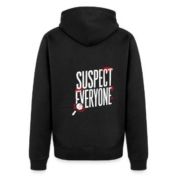 Meurtre Mystère Tenue De Dîner, Fête, Scène De Crime - Veste à capuche bio Premium Unisexe - noir - Dos - Nico (187cm)