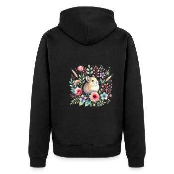 Design américain Pika Lover pour Pika - Veste à capuche bio Premium Unisexe - noir - Dos - Nico (187cm)
