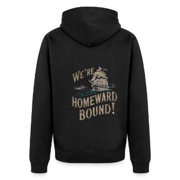Sailors Sea Shanty Singing Ship Adventures - Unisex Premium Organic Zip Hoodie - black - Back - Nico (187cm)