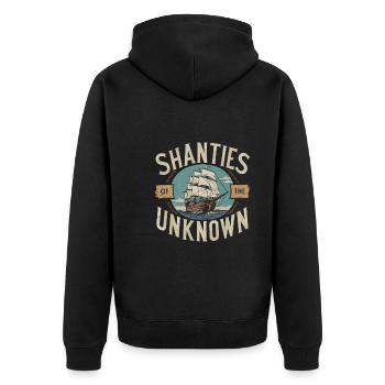 Sailors Sea Shanty Singing Ship Adventures - Unisex Premium Organic Zip Hoodie - black - Back - Nico (187cm)