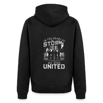 Sailors Sea Shanty Singing Ship Adventures - Unisex Premium Organic Zip Hoodie - black - Back - Nico (187cm)
