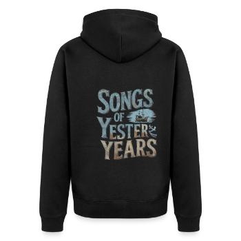 Sailors Sea Shanty Singing Ship Adventures - Unisex Premium Organic Zip Hoodie - black - Back - Nico (187cm)