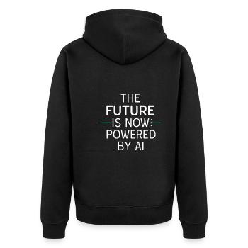 Faszinierende Welt Der Robotik Und Künstlichen - Unisex Premium Bio Zip Hoodie - Schwarz - Hinten - Nico (187cm)