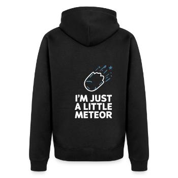 Stargazing And Meteor Shower Enthusiast - Unisex Premium Bio Zip Hoodie - Schwarz - Hinten - Nico (187cm)