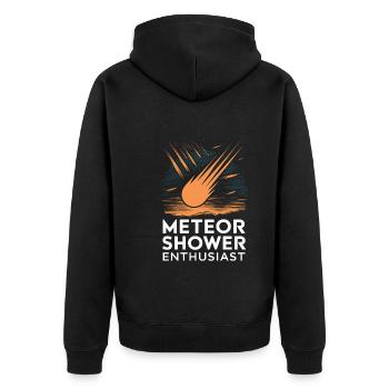 Amateur d’observation des étoiles et de pluie de météores - Veste à capuche bio Premium Unisexe - noir - Dos - Nico (187cm)