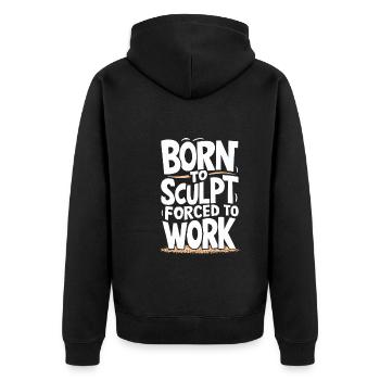 Sculpteurs de sable professionnels sur la plage du - Veste à capuche bio Premium Unisexe - noir - Dos - Nico (187cm)