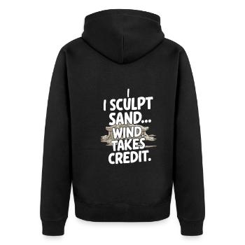 Sculpteurs de sable professionnels sur la plage du - Veste à capuche bio Premium Unisexe - noir - Dos - Nico (187cm)
