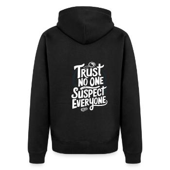 Meurtre Mystère Tenue De Dîner, Fête, Scène De Crime - Veste à capuche bio Premium Unisexe - noir - Dos - Nico (187cm)