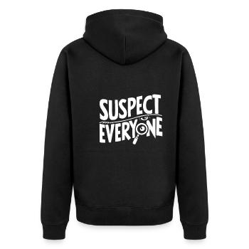 Meurtre Mystère Tenue De Dîner, Fête, Scène De Crime - Veste à capuche bio Premium Unisexe - noir - Dos - Nico (187cm)
