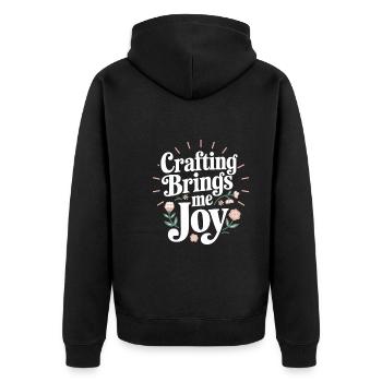 Cardmaker Scrapbooking Card Making Sets For - Unisex Premium Organic Zip Hoodie - black - Back - Nico (187cm)