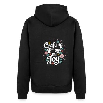 Cardmaker Scrapbooking Card Making Sets For - Unisex Premium Organic Zip Hoodie - black - Back - Nico (187cm)