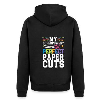 Cardmaker Scrapbooking Card Making Sets For - Unisex Premium Organic Zip Hoodie - black - Back - Nico (187cm)