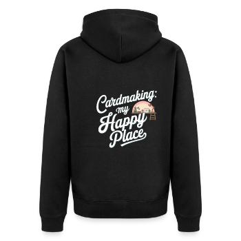 Cardmaker Scrapbooking Card Making Sets For - Unisex Premium Organic Zip Hoodie - black - Back - Nico (187cm)
