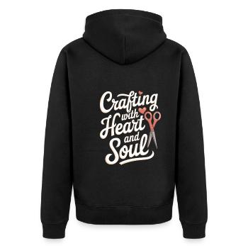 Cardmaker Scrapbooking Card Making Sets For - Unisex Premium Organic Zip Hoodie - black - Back - Nico (187cm)