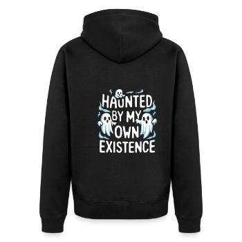 Ghost Bait Halloween Parapsychology Paranormal - Unisex Premium Organic Zip Hoodie - black - Back - Nico (187cm)