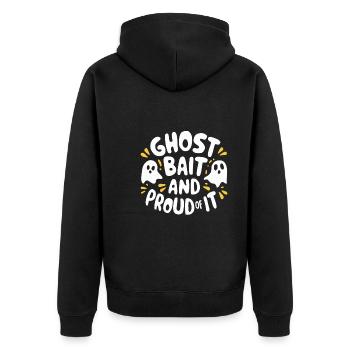 Ghost Bait Halloween Parapsychology Paranormal - Unisex Premium Organic Zip Hoodie - black - Back - Nico (187cm)