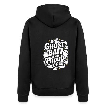 Ghost Bait Halloween Parapsychology Paranormal - Unisex Premium Organic Zip Hoodie - black - Back - Nico (187cm)