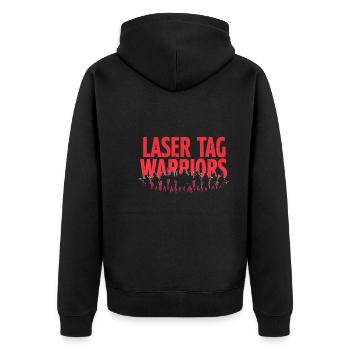 Laser Tag Champion Retro Gamer Fun Sports Arcade - Unisex Premium Bio Zip Hoodie - Schwarz - Hinten - Nico (187cm)