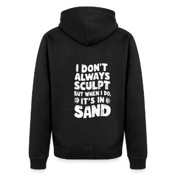 Sculpteurs de sable professionnels sur la plage du - Veste à capuche bio Premium Unisexe - noir - Dos - Nico (187cm)