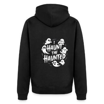 Ghost Bait Halloween Parapsychology Paranormal - Unisex Premium Organic Zip Hoodie - black - Back - Nico (187cm)