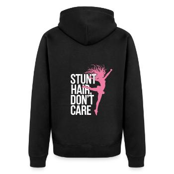 Cheerleading und Stunt Team Training für Spirit - Unisex Premium Bio Zip Hoodie - Schwarz - Hinten - Nico (187cm)