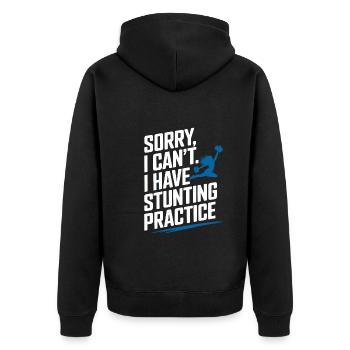 Cheerleading und Stunt Team Training für Spirit - Unisex Premium Bio Zip Hoodie - Schwarz - Hinten - Nico (187cm)