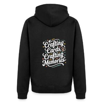 Cardmaker Scrapbooking Card Making Kits For - Unisex Premium Organic Zip Hoodie - black - Back - Nico (187cm)
