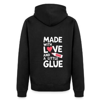 Cardmaker Scrapbooking Card Making Kits For - Unisex Premium Organic Zip Hoodie - black - Back - Nico (187cm)