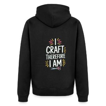 Cardmaker Scrapbooking Card Making Sets For - Unisex Premium Organic Zip Hoodie - black - Back - Nico (187cm)