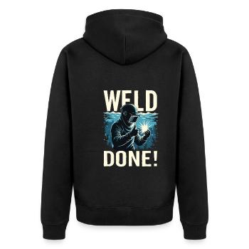 Underwater Welding Marine Diver Professions - Unisex Premium Organic Zip Hoodie - black - Back - Nico (187cm)