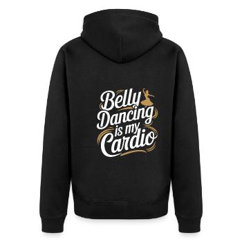 Mouvements rythmiques en danse orientale : - Veste à capuche bio Premium Unisexe - noir - Dos - Nico (187cm)