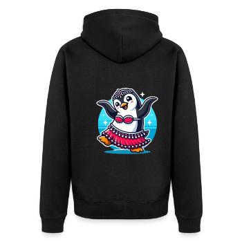 Rhythmische Bewegungen im Orientalischen Tanz: - Unisex Premium Bio Zip Hoodie - Schwarz - Hinten - Nico (187cm)