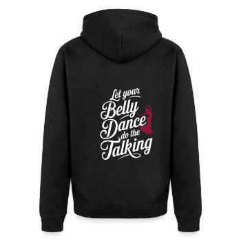 Mouvements rythmiques en danse orientale : - Veste à capuche bio Premium Unisexe - noir - Dos - Nico (187cm)