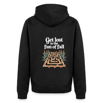 Begeisternde Synchronschwimmen Performance Kunst - Unisex Premium Bio Zip Hoodie - Schwarz - Hinten - Nico (187cm)