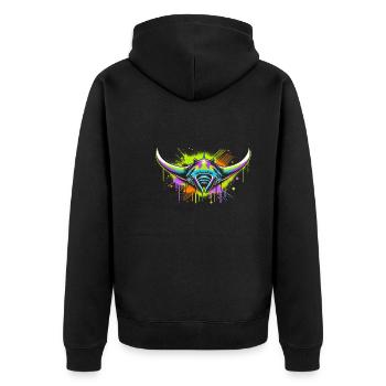 Majestic Manta Ray Ocean Adventure for Marine Life - Unisex Premium Organic Zip Hoodie - black - Back - Nico (187cm)
