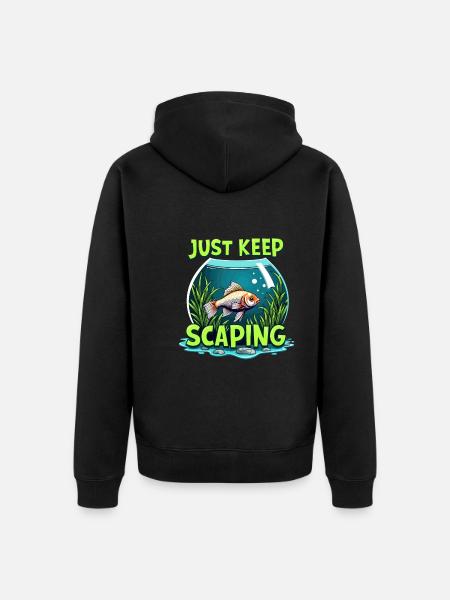 Fascinating aquascaping world underwater - Unisex Premium Organic Zip Hoodie - black