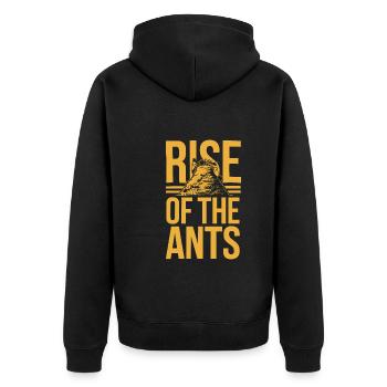 Ant Farm Enthusiast Ant Keeping Ant Colony Builder - Unisex Premium Bio Zip Hoodie - Schwarz - Hinten - Nico (187cm)