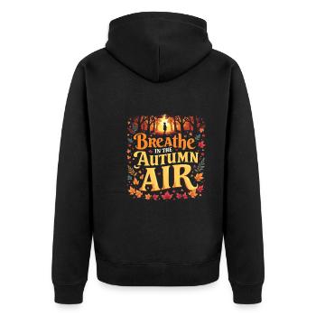 Flamboiement de couleurs automnal pour les amoureux de la nature et - Veste à capuche bio Premium Unisexe - noir - Dos - Nico (187cm)