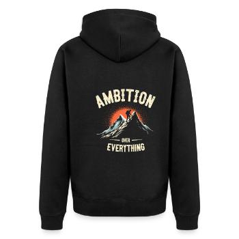 Agitation entrepreneuriale et bourreau de travail en affaires - Veste à capuche bio Premium Unisexe - noir - Dos - Nico (187cm)