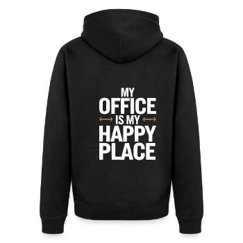 Agitation entrepreneuriale et bourreau de travail en affaires - Veste à capuche bio Premium Unisexe - noir - Dos - Nico (187cm)