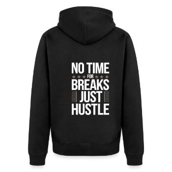 Agitation entrepreneuriale et bourreau de travail en affaires - Veste à capuche bio Premium Unisexe - noir - Dos - Nico (187cm)