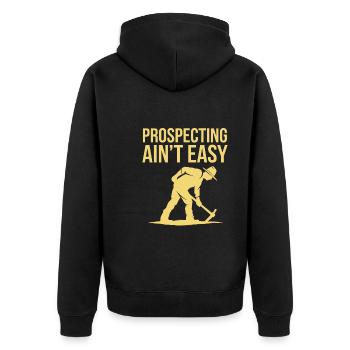 Extraction de l’or Exploitation minière Histoire Aventure Prospecteur - Veste à capuche bio Premium Unisexe - noir - Dos - Nico (187cm)