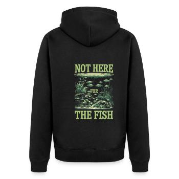Aquascaping Enthusiast Underwater Gardening - Unisex Premium Bio Zip Hoodie - Schwarz - Hinten - Nico (187cm)
