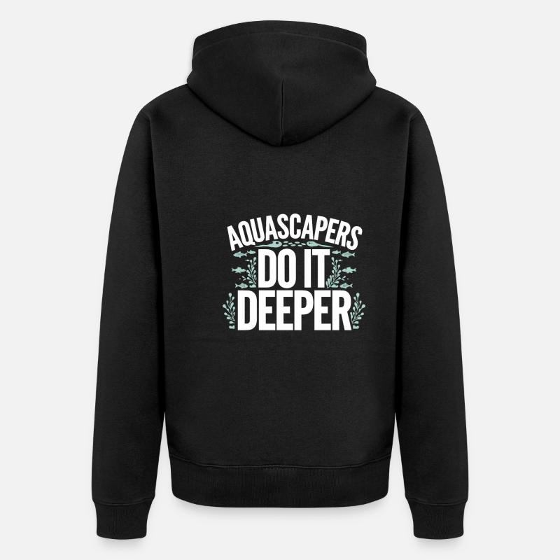 Passionné d’aquascaping Jardinage sous-marin - Veste à capuche bio Premium Unisexe - noir